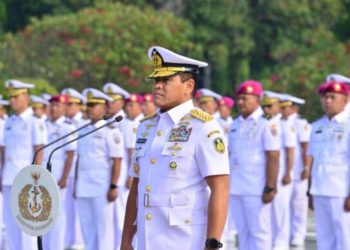 Jelang HUT ke-79 TNI AL, Kasal Pimpin Upacara Ziarah di Taman Makam Pahlawan Nasional