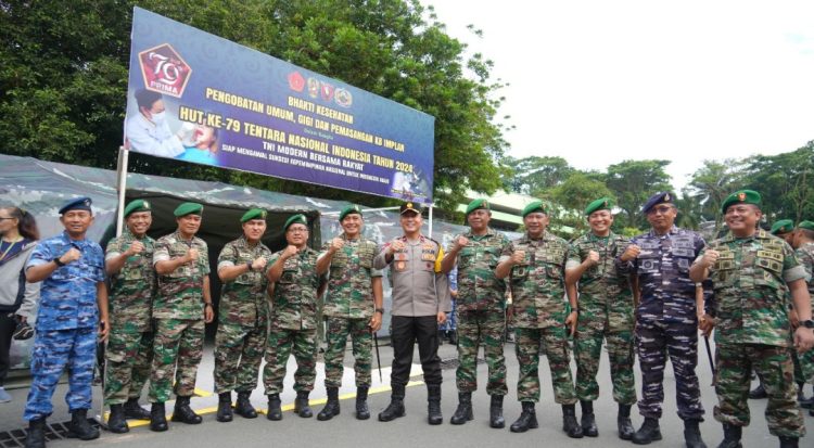 Wujud Nyata Sinergi TNI-Polri untuk Masyarakat, Wakapolda Kaltim Hadiri Baktikes di Kodam VI/MLW