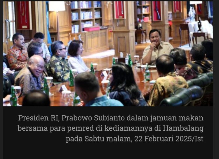 Prabowo Gelar Diskusi dengan Pimpinan Media