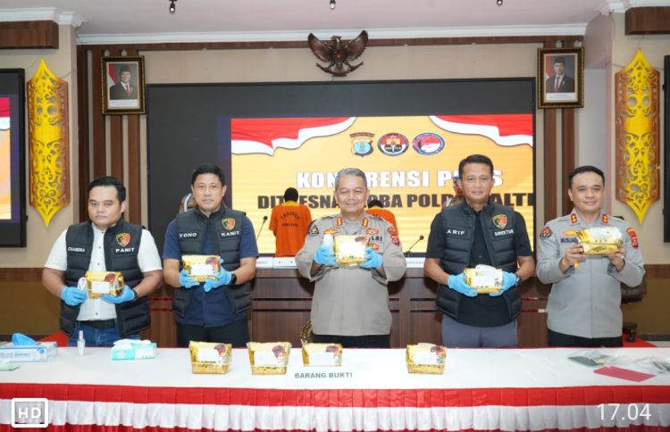 Gelar Konferensi Pers, Polda Kaltim Ungkap Kasus Sabu Seberat 9,8 Kilo Gram