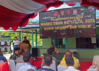 Tim Wasev Mabesad Tinjau Program TMMD ke 123 Kodim 0905/BPP