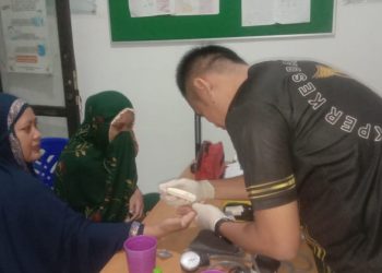 Satgas TMMD ke 123 Kodim 0905/BPP Beri Pelayanan Kesehatan WargaTritip