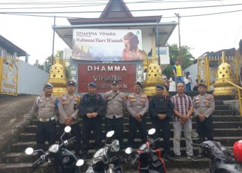 Perayaan Waisak 2025, Brimob Amankan Vihara dan Objek Wisata di Kota Balikpapan