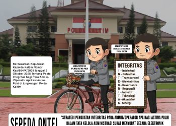 Gagas SEPEDA ONTEL, Polda Kaltim Pacu Integritas Admin Surat Elektronik