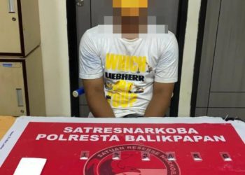 Polresta Balikpapan Amankan Residivis Pengedar Sabu, 3,36 Gram Disita