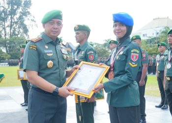 18 Prajurit Kodam VI/Mulawarman Raih Penghargaan dari Pangdam atas Prestasi di Tingkat Nasional