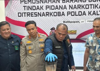 Polda Kaltim Musnahkan 40 Butir Ekstasi Hasil Pengungkapan Kasus Narkotika