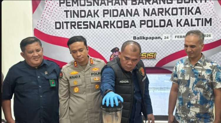 Polda Kaltim Musnahkan 40 Butir Ekstasi Hasil Pengungkapan Kasus Narkotika