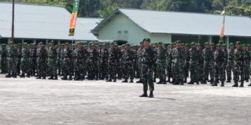 Perkuat Pertahanan Perbatasan, Korem 092/Maharajalila Sambut Kedatangan Personel Yonif TP 921 dan 922