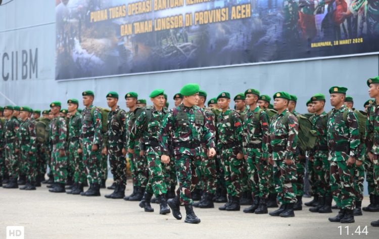 Usai Tuntaskan Misi Pascabencana di Aceh, 204 Prajurit Yonzipur 17/AD Kembali ke Balikpapan