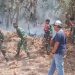 Bersatu Lawan Api, Babinsa Bersama BPBD dan Manggala Agni Padamkan Karhutla