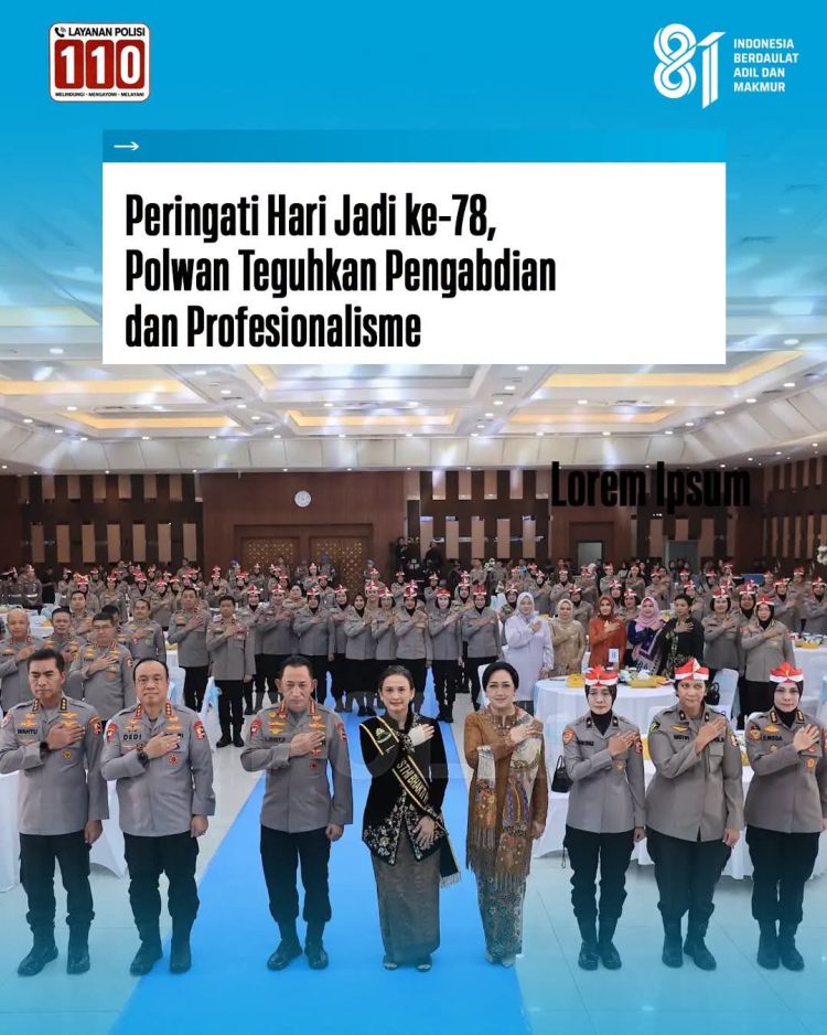 78 Tahun Polwan RI, “One Police Woman, Extraordinary Impact” Jadi Tema Syukuran