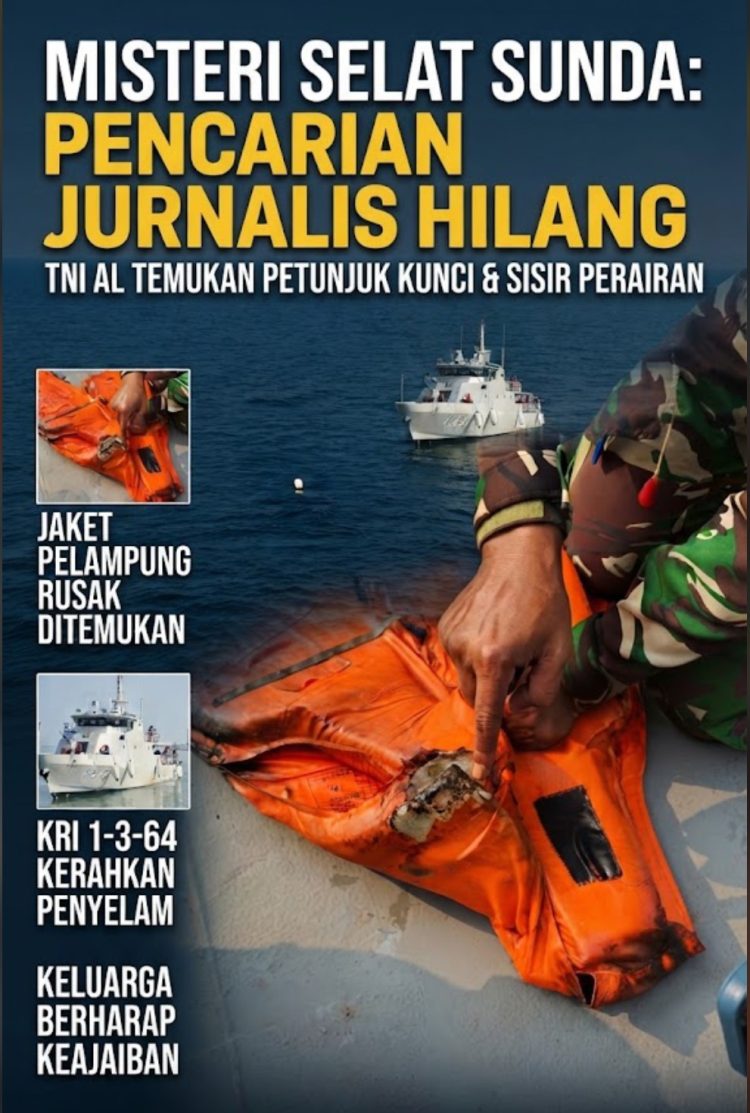 Update!! Pencarian 5 Jurnalis Hilang Berlanjut, TNI AL Sisir Perairan Anyer Hingga Temukan Pelampung