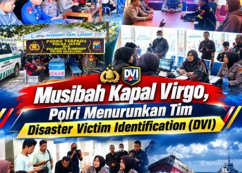 Polri Kerahkan 83 Personel DVI Tangani Hilangnya Kapal Virgo, 6 Personel Disiapkan ke Lokasi