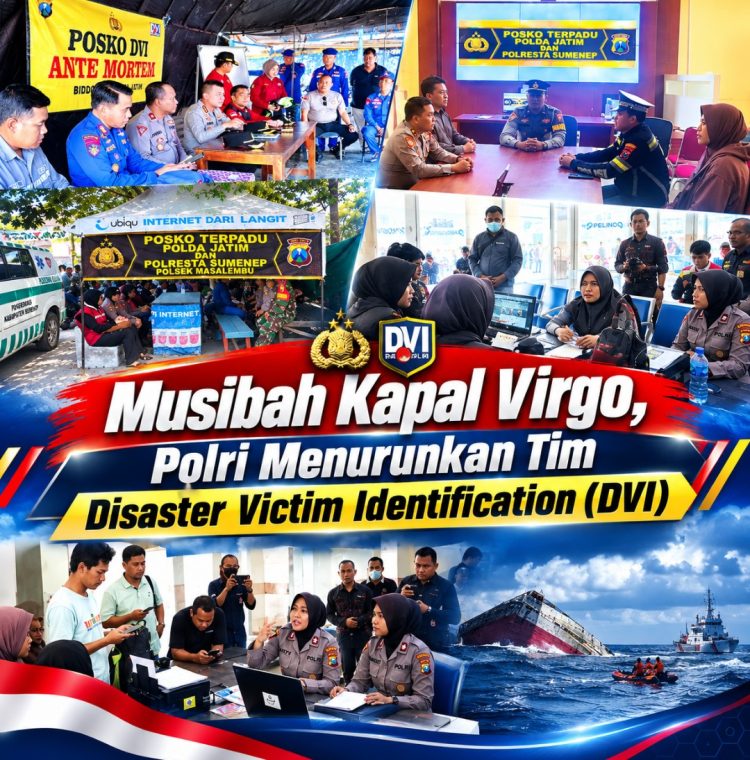 Polri Kerahkan 83 Personel DVI Tangani Hilangnya Kapal Virgo, 6 Personel Disiapkan ke Lokasi