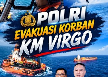 Dua Jenazah Korban KM Virgo Diangkut Helikopter Polri, 129 Orang Masih Dicari”.