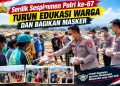 Cegah Karhutla dari TPA Bujangga, Serdik Sespimmen Polri ke-67 Turun Edukasi Warga dan Bagikan Masker