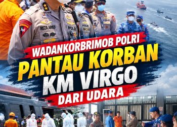 Memasuki Hari Ketiga, Wadankorbrimob Pantau  Korban Virgo Transport 8 Dari Udara