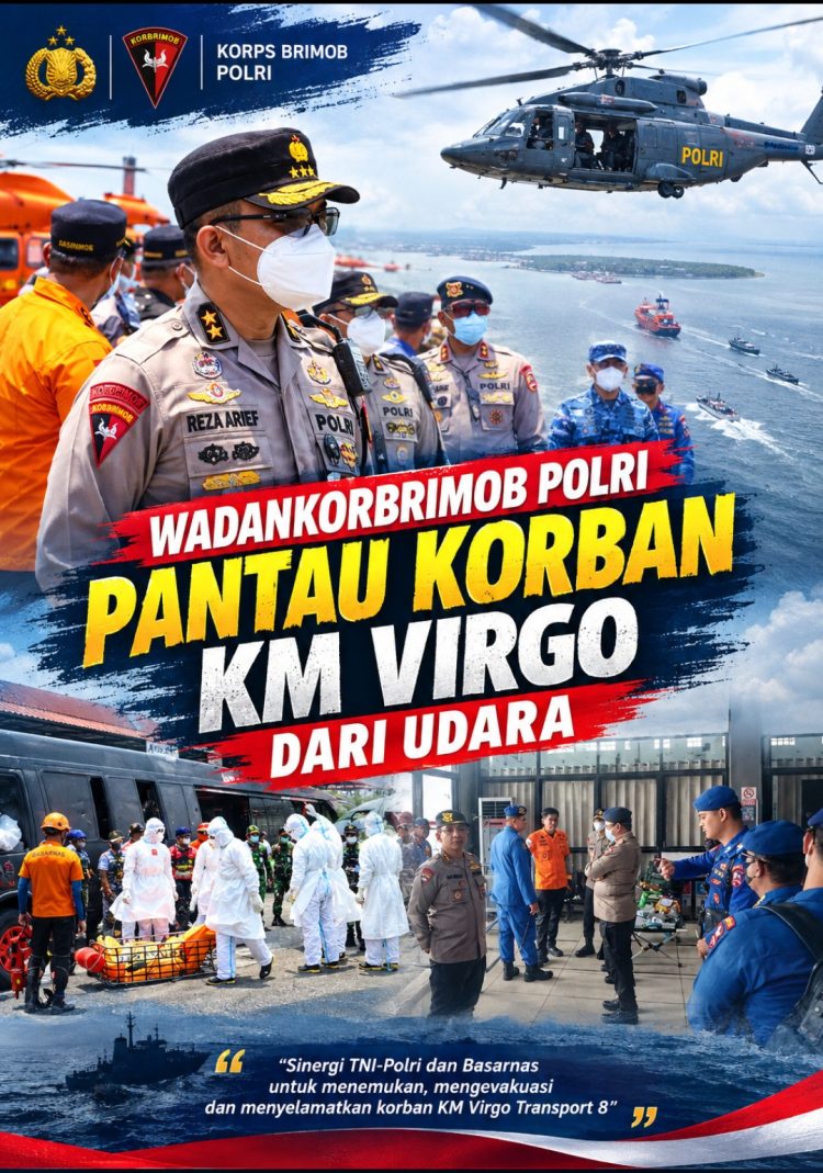 Memasuki Hari Ketiga, Wadankorbrimob Pantau  Korban Virgo Transport 8 Dari Udara