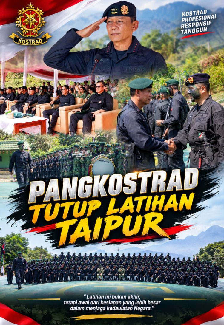 Pangkostrad Tutup Latihan Taipur XII: Prajurit Pilihan Kostrad Ditempa Siap Hadapi Beragam Medan Operasi
