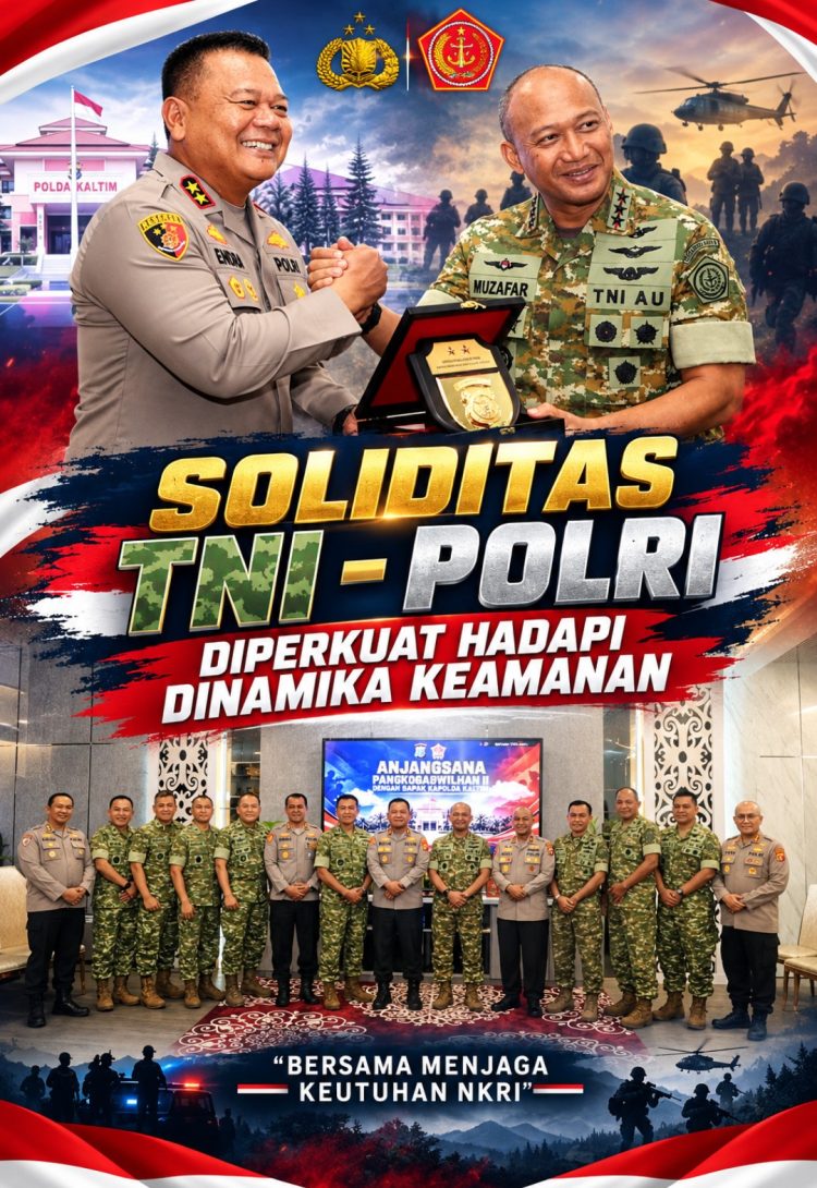 Kogabwilhan II Sambangi Polda Kaltim, Soliditas TNI-Polri Diperkuat Hadapi Dinamika Keamanan