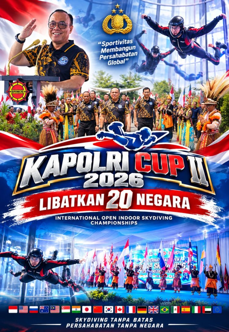 Wakapolri Pacu Indoor Skydiving Indonesia Mendunia, Kapolri Cup II 2026 Libatkan 20 Negara