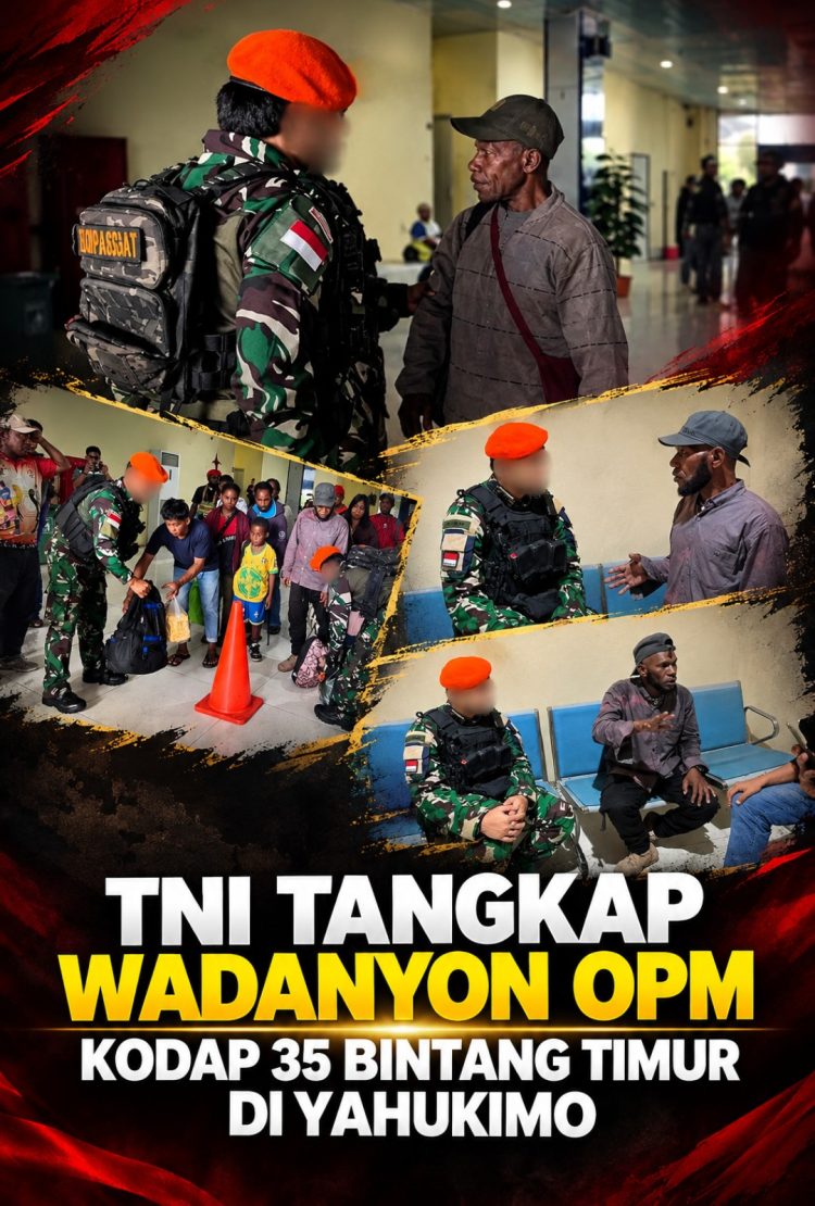TNI Amankan Wadanyon OPM Kodap 35 Bintang Timur di Yahukimo, Diduga Hendak Beli Senjata Api