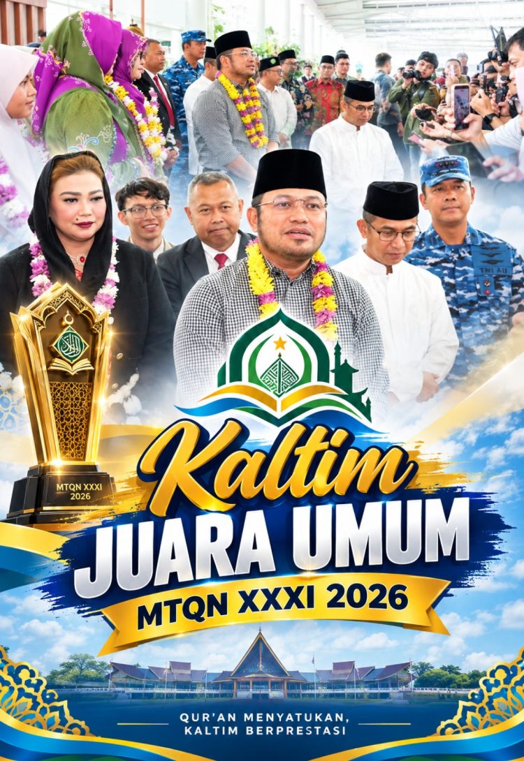 Kaltim Juara Umum MTQN XXXI 2026, Piala Bergilir Presiden Kembali ke Benua Etam