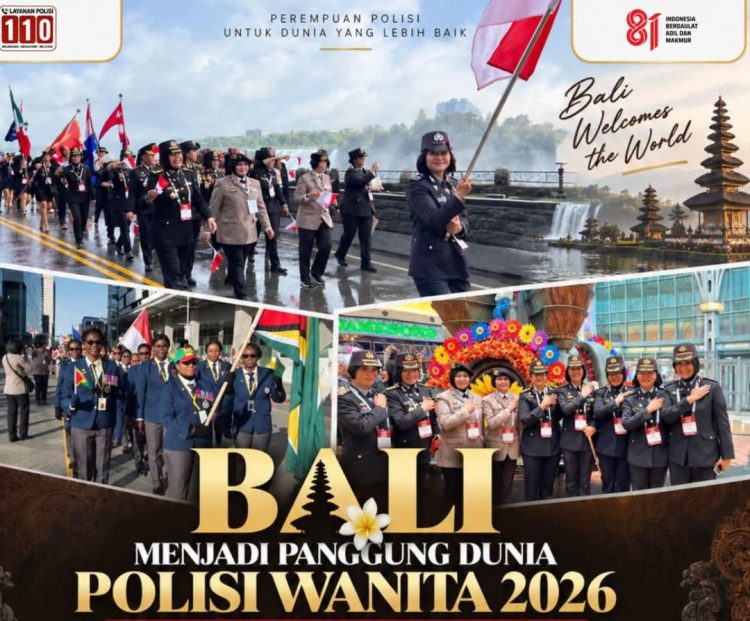 Parade 450 Polwan dari 43 Negara Semarakkan IAWP 2026 di Bali