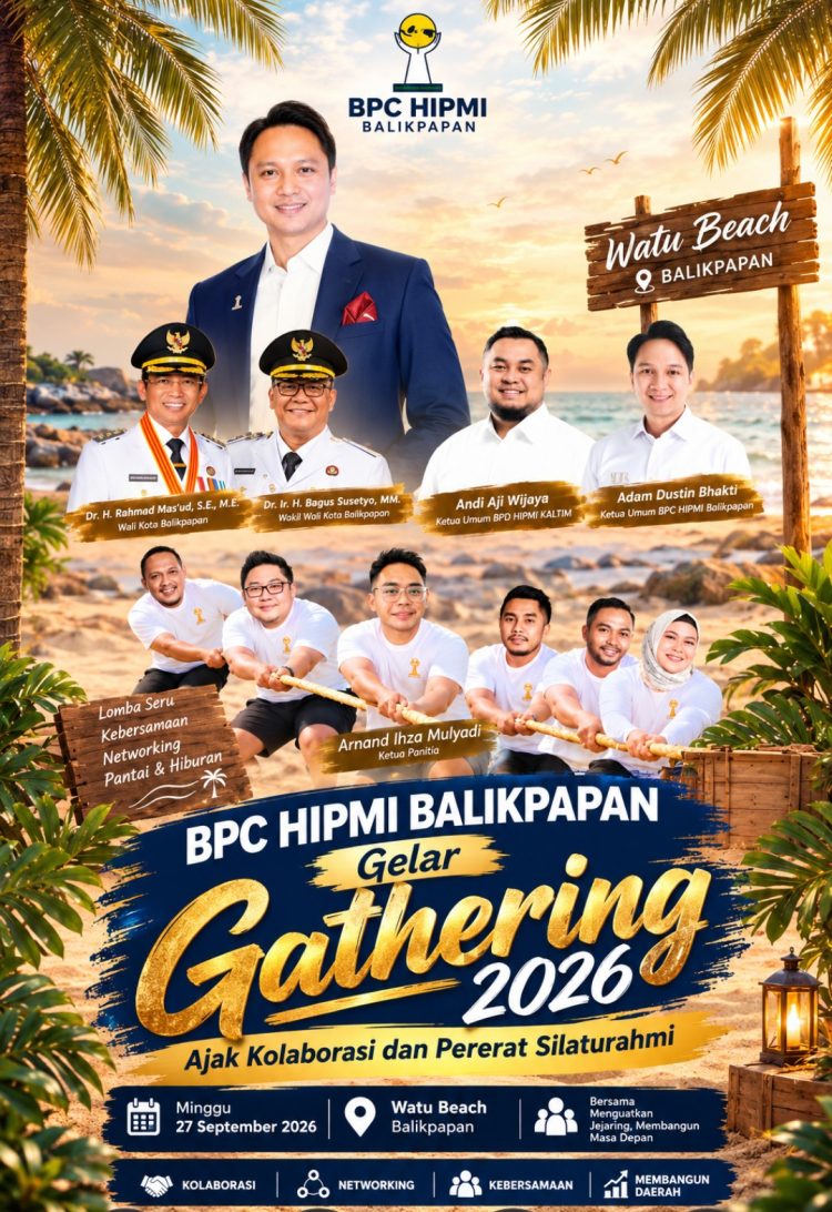HIPMI Gathering 2026, BPC HIPMI Balikpapan Perkuat Networking dan Kolaborasi di Watu Beach