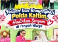 Polwan dan Bhayangkari Polda Kaltim Tebar 150 Nasi Kotak, Hadirkan Senyum di Tengah Warga