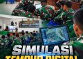 Pussimpur Perkuat Kesiapan Latposko-I Yonif 614/RJP Lewat Simulasi Tempur Digital