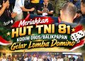 HUT ke-81 TNI Makin Meriah, Kodim 0905 Balikpapan Gebrak Kota dengan Turnamen Domino