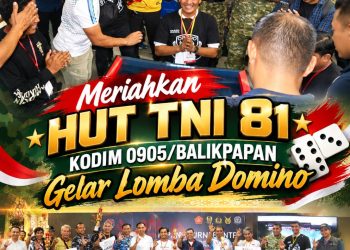 HUT ke-81 TNI Makin Meriah, Kodim 0905 Balikpapan Gebrak Kota dengan Turnamen Domino