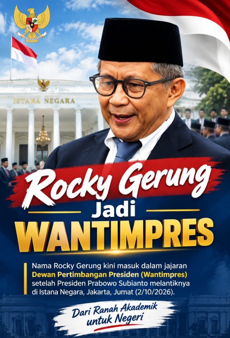 Rocky Gerung Resmi Masuk Wantimpres, Jejak Intelektualnya Kini Berlanjut di Istana