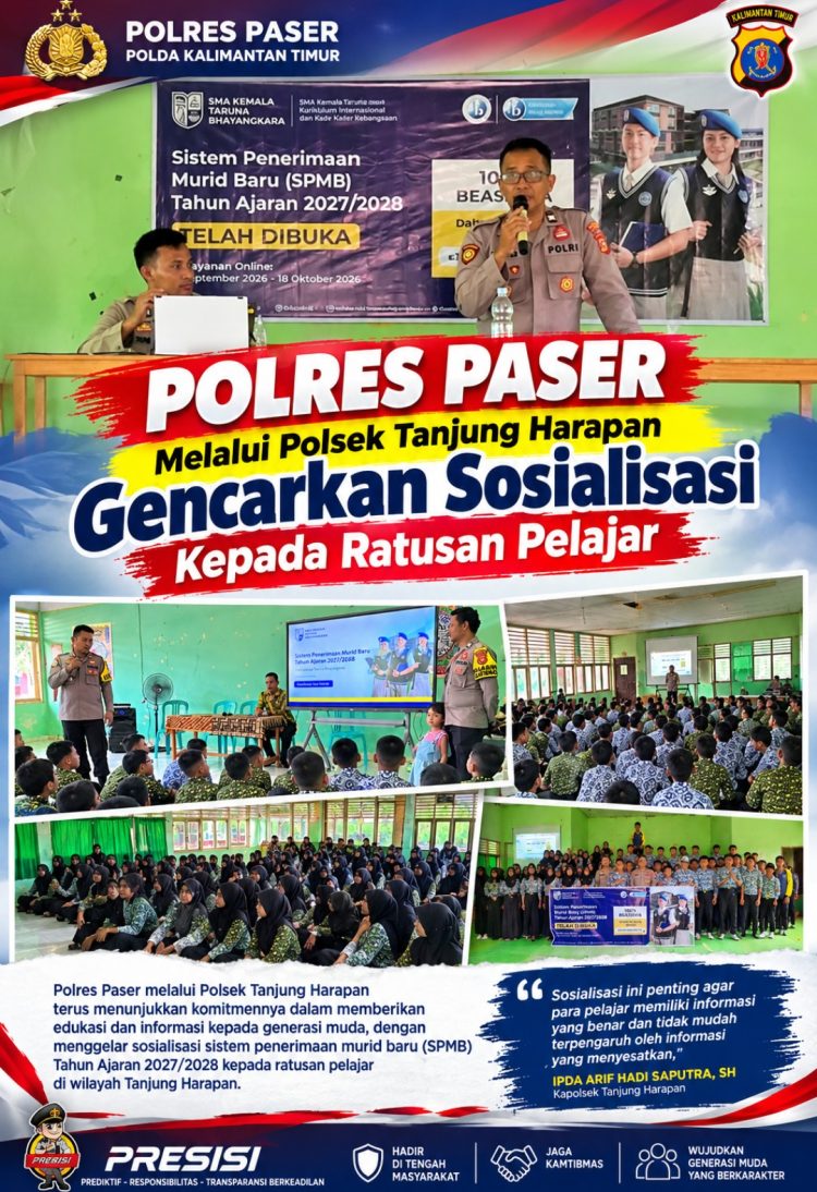 Polsek Tanjung Harapan Sosialisasikan Penerimaan Murid Baru SMA Kemala Taruna Bhayangkara