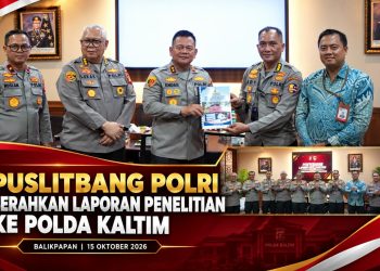 Kapolda Kaltim Terima Laporan Hasil Penelitian Puslitbang Polri, Jadi Bahan Evaluasi Organisasi