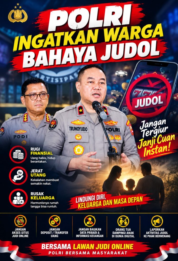 Polri Ingatkan Bahaya Judi Online: Jangan Korbankan Uang dan Keluarga demi Janji Cuan Instan
