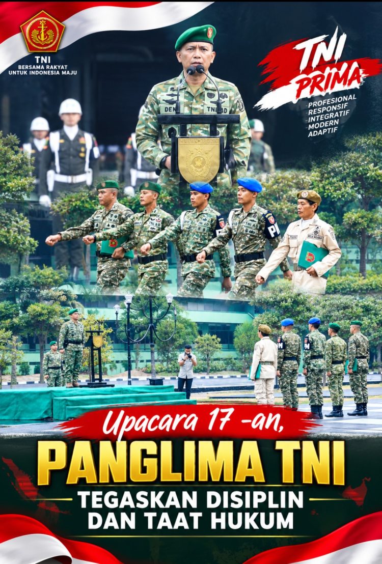 Panglima TNI Tegaskan Disiplin dan Taat Hukum, Prajurit TNI Harus Jaga Kehormatan Institusi