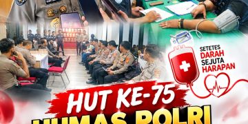 HUT ke-75 Humas Polri, Polda Kaltim Gelar Donor Darah dan Perkuat Sinergi Media