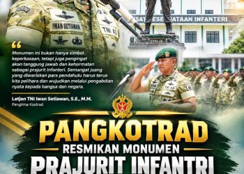 Pangkostrad Resmikan Monumen Prajurit Infanteri, Simbol Keperkasaan dan Kesiapsiagaan Prajurit TNI AD