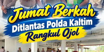 Jumat Berkah, Ditlantas Polda Kaltim Rangkul Ojol