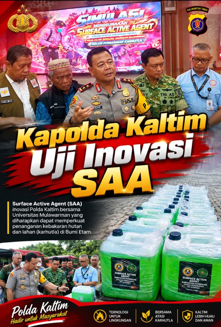 Kapolda Kaltim Uji Inovasi SAA untuk Atasi Karhutla
