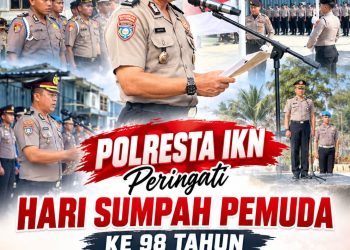 Polresta Kawasan IKN Peringati Sumpah Pemuda ke-98, Kompol Muhadi Ajak Generasi Muda Perkuat Persatuan